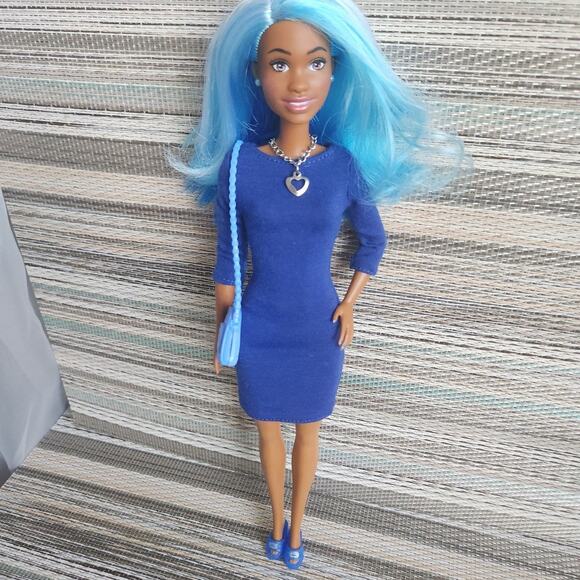 Ooak aa Barbie fashionista Model muse styled in blue - Picture 1 of 7